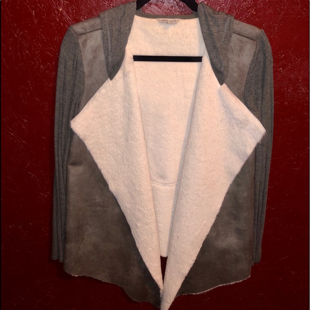 Gray sweater blazer